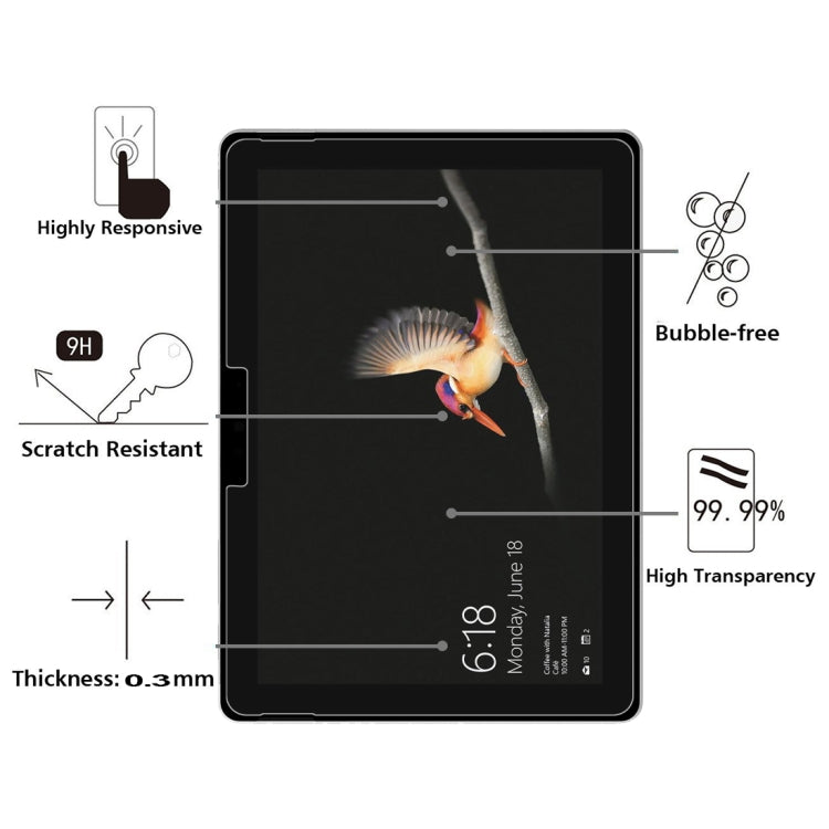 Pellicola in vetro temperato 9H per Microsoft Surface Go 10"