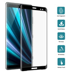 Pellicola in vetro temperato a schermo intero con bordo curvo 3D da 0,3 mm, 9H, durezza superficiale, per Sony Xperia XZ3, For Sony Xperia XZ3 (0.3mm)(1 PC), For Xperia XZ3(1 PC)
