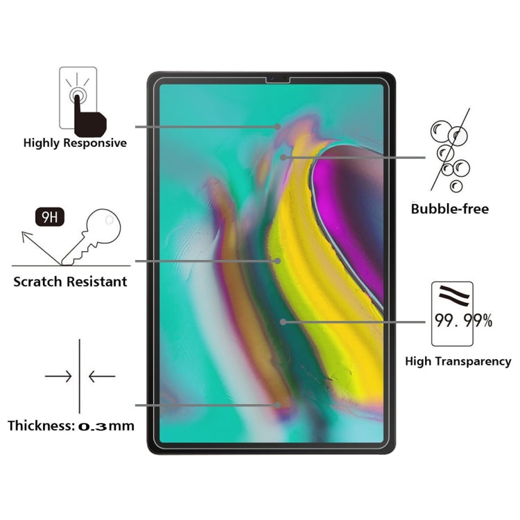Pellicola in vetro temperato antideflagrante con durezza superficiale 9H per Galaxy Tab A 10.1 (2019), For Galaxy Tab A 10.1