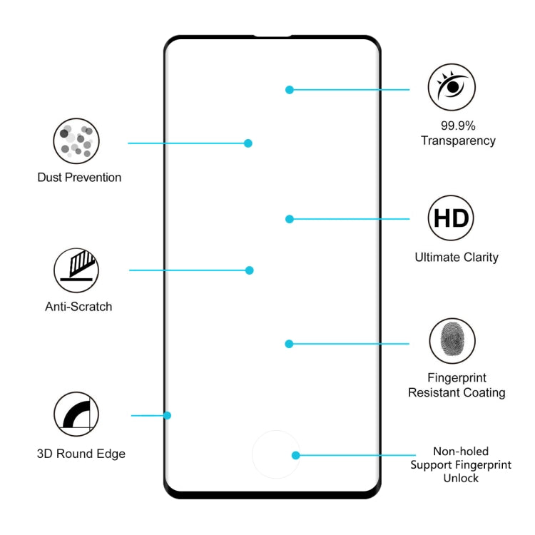 Pellicola vetro temperato curva 3D per Samsung Galaxy S10