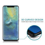 Pellicola in vetro temperato a schermo intero con bordo curvo 3D da 0,3 mm 9H per durezza superficiale per Huawei Mate 20 Pro, For Huawei Mate 20 Pro (0.3mm)