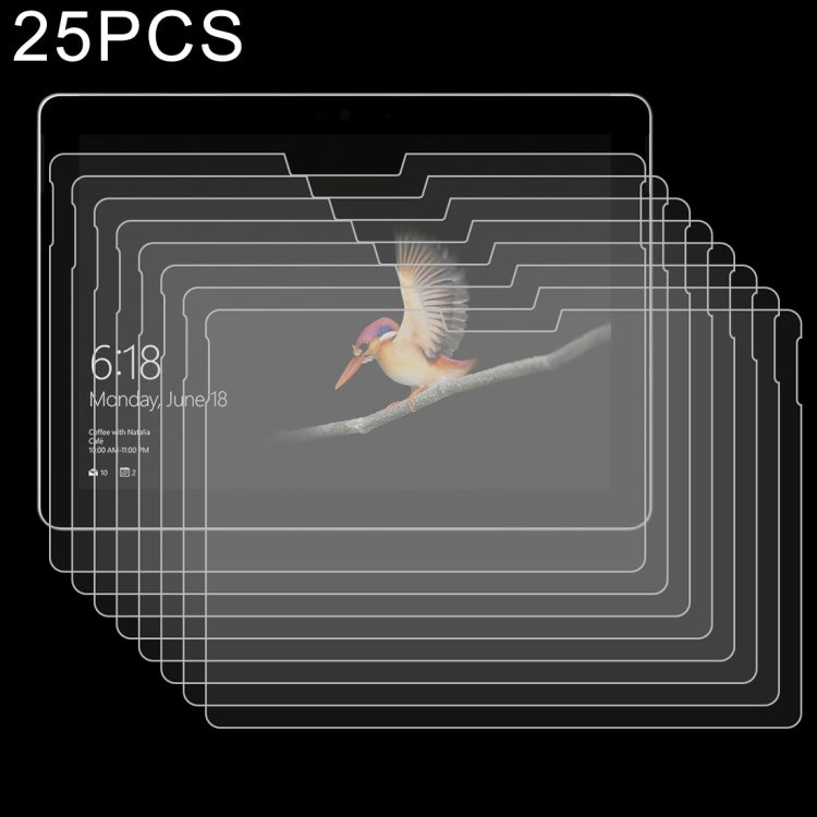 25 PZ Per Microsoft Surface Go 2 9H 2.5D Pellicola in vetro temperato antideflagrante, For Microsoft Surface Go 2 (25 PCS)
