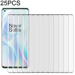 25 pezzi per pellicola in vetro temperato con bordo curvo OnePlus 8 9H 9D, For OnePlus 8