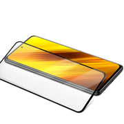 mocolo 0.33mm 9H 2.5D Pellicola in vetro temperato con stampa in seta con colla completa per Xiaomi POCO X3 NFC, supporto sblocco impronte digitali, For Xiaomi POCO X3 NFC