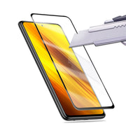 mocolo 0.33mm 9H 2.5D Pellicola in vetro temperato con stampa in seta con colla completa per Xiaomi POCO X3 NFC, supporto sblocco impronte digitali, For Xiaomi POCO X3 NFC