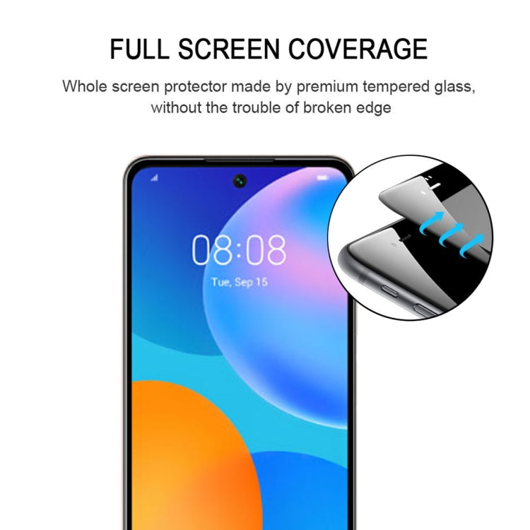 Per Huawei P Smart 2021 Pellicola in vetro temperato a schermo intero con colla completa, For Huawei P Smart 2021(1 PC)