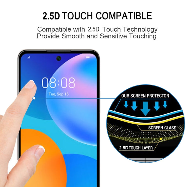 Per Huawei P Smart 2021 Pellicola in vetro temperato a schermo intero con colla completa, For Huawei P Smart 2021(1 PC)