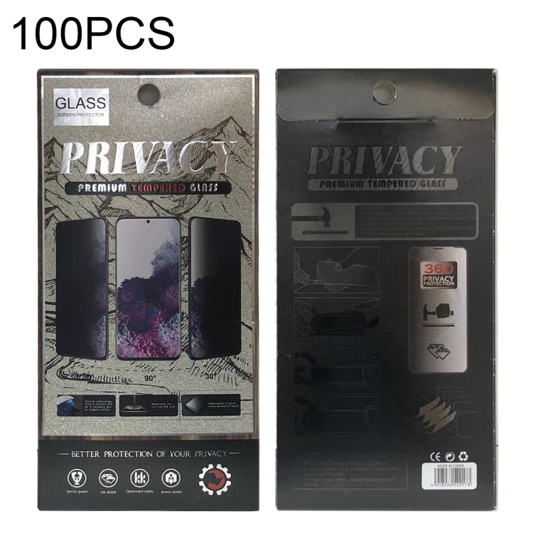 Imballaggio in scatola di carta con pellicola protettiva in vetro temperato anti-peeping per telefono da 100 pezzi, dimensioni: 178x90x5mm