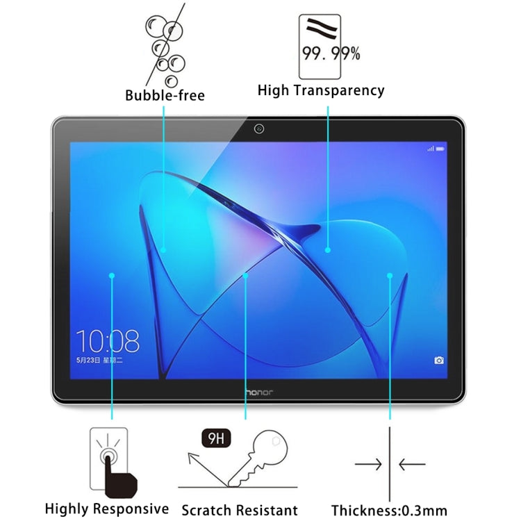 75 pezzi per HUAWEI MediaPad T3 10 9.6 pollici 0.3mm 9H durezza superficiale protezione schermo in vetro temperato a schermo intero, For T3 10