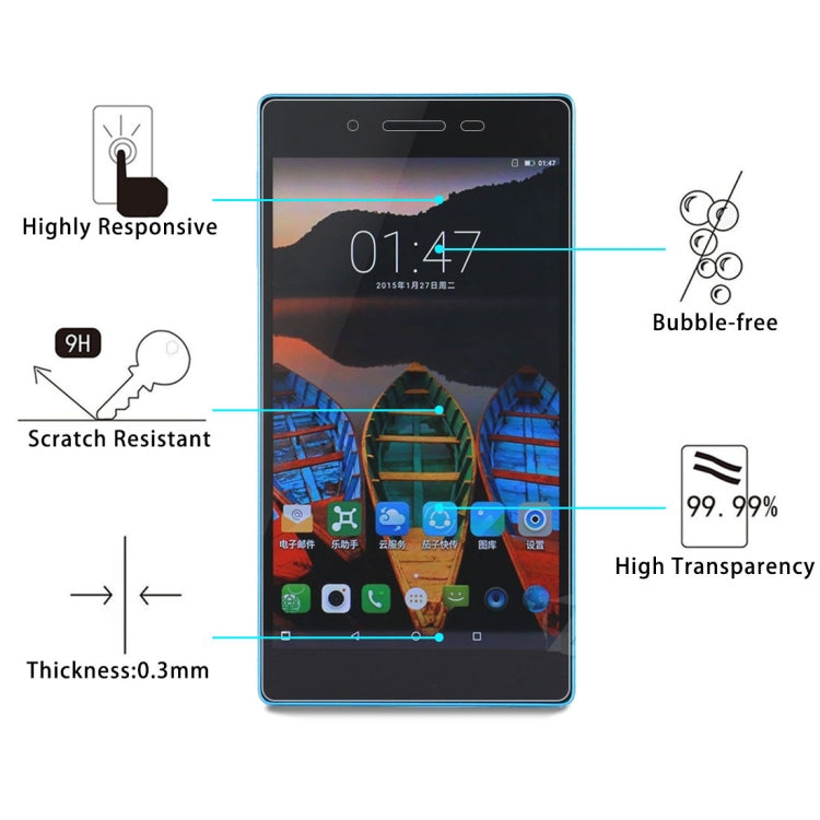 Per Lenovo Tab3 7 Essential / 710F 0,3 mm 9H Proteggi schermo in vetro temperato con durezza superficiale, For 710F