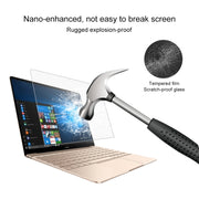 Pellicola in vetro temperato a schermo intero con durezza superficiale 0,4 mm 9H per Huawei MateBook X 13,3 pollici, MateBook X 13.3 inch