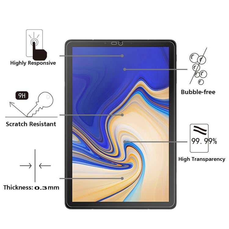 75 PZ 0,26mm 9H Durezza superficiale Pellicola in vetro temperato antideflagrante per Galaxy Tab S4 10.5, For Tab S4 10.5