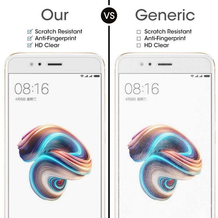 50 PZ per Xiaomi Mi 5X / A1 0,26mm 9H Durezza superficiale 2.5D Pellicola per schermo in vetro temperato a schermo intero antideflagrante, senza confezione al dettaglio, For Mi 5X (50 PCS)