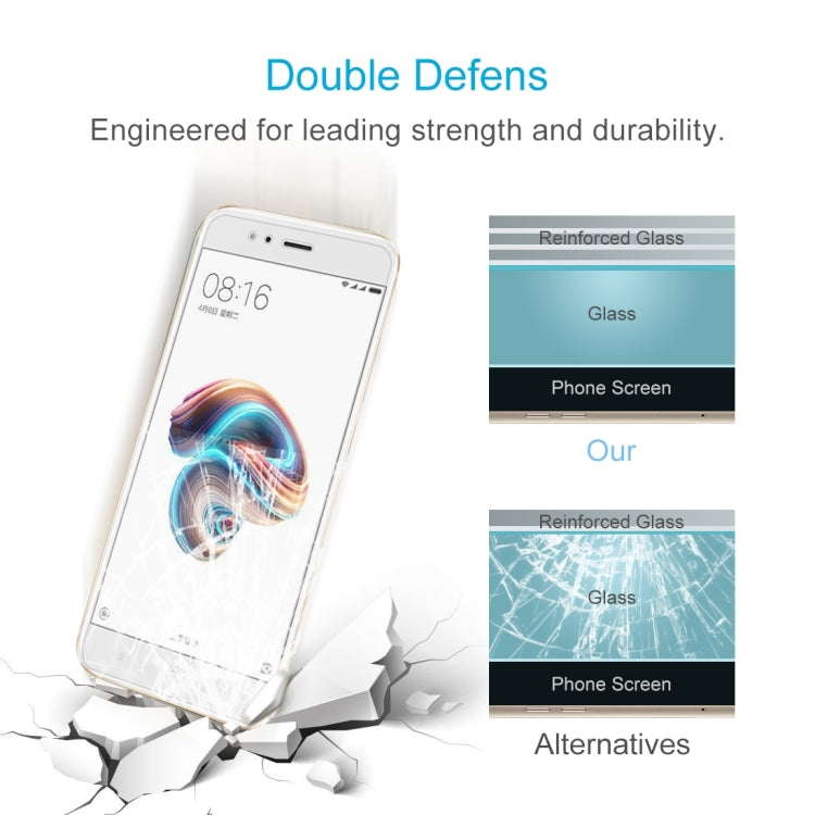 50 PZ per Xiaomi Mi 5X / A1 0,26mm 9H Durezza superficiale 2.5D Pellicola per schermo in vetro temperato a schermo intero antideflagrante, senza confezione al dettaglio, For Mi 5X (50 PCS)
