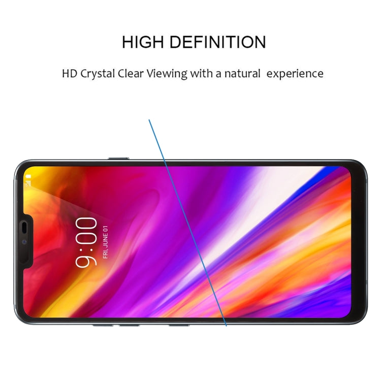 Pellicola in vetro temperato 9H 2.5D da 0,26 mm per LG G7 ThinQ, For LG G7 ThinQ(Black)