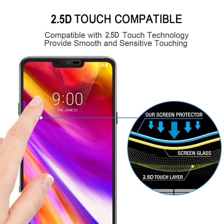 Pellicola in vetro temperato 9H 2.5D da 0,26 mm per LG G7 ThinQ, For LG G7 ThinQ(Black)