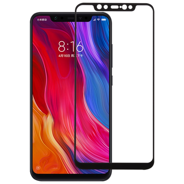 Pellicola in vetro temperato da 0,26 mm 9H 2.5D per Xiaomi Mi 8, For Mi 8(Black)