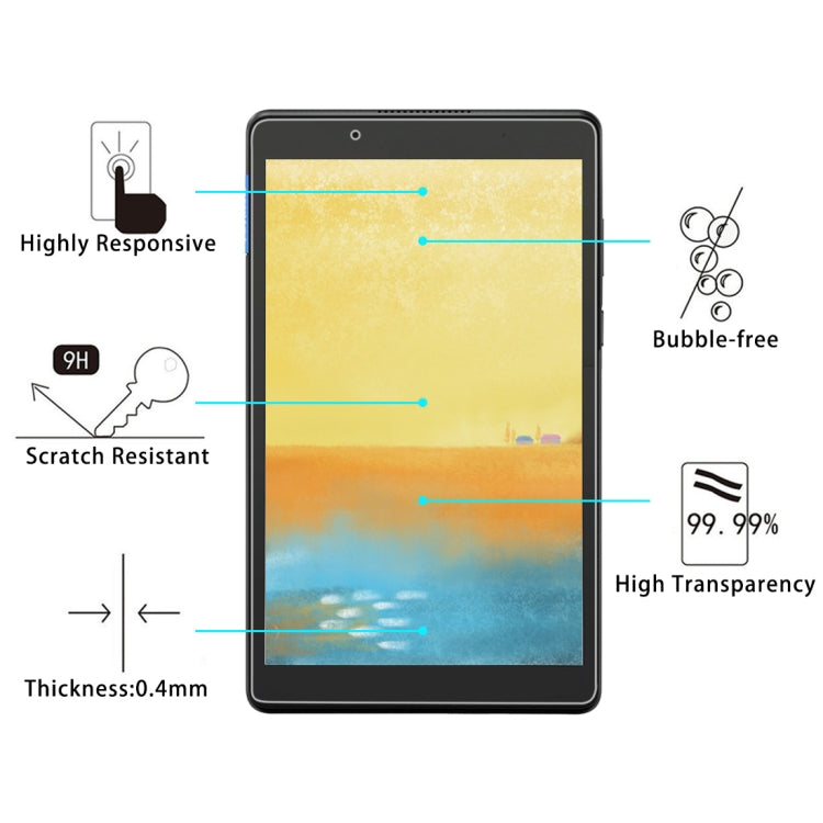 Pellicola vetro temperato Lenovo Tab E8 0,4 mm 9H