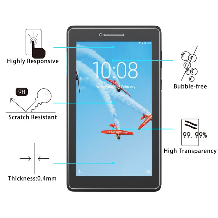 Pellicola in vetro temperato per Lenovo Tab E7 0,4 mm 9H