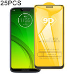 25 pezzi per pellicola in vetro temperato a schermo intero con colla completa per Motorola Moto G7 Power 9D, For Motorola Moto G7 Power (25 PCS)