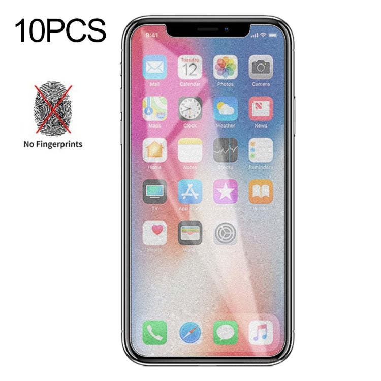 Per iPhone X / XS / iPhone 11 Pro 10 pezzi di pellicola in vetro temperato satinato opaco non completamente opaco, For iPhone X / XS / iPhone 11 Pro(10 PCS)