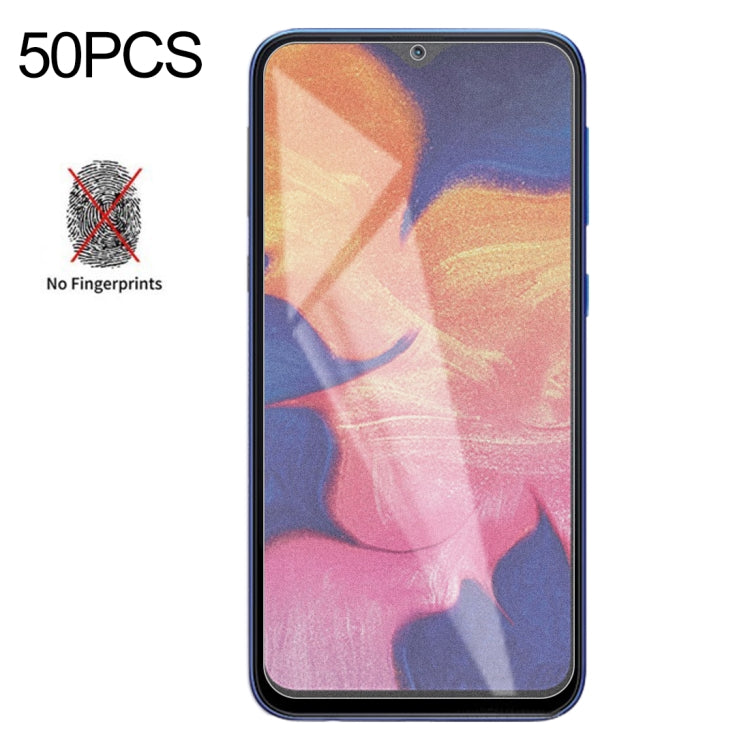 Pellicola vetro temperato opaco per Galaxy A10 e M10 50 pezzi