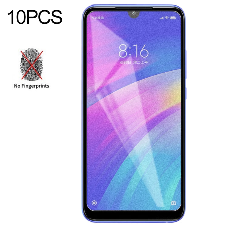 Pellicola in vetro temperato satinato opaco non completo da 10 pezzi per Xiaomi Redmi 7, For Xiaomi Redmi 7