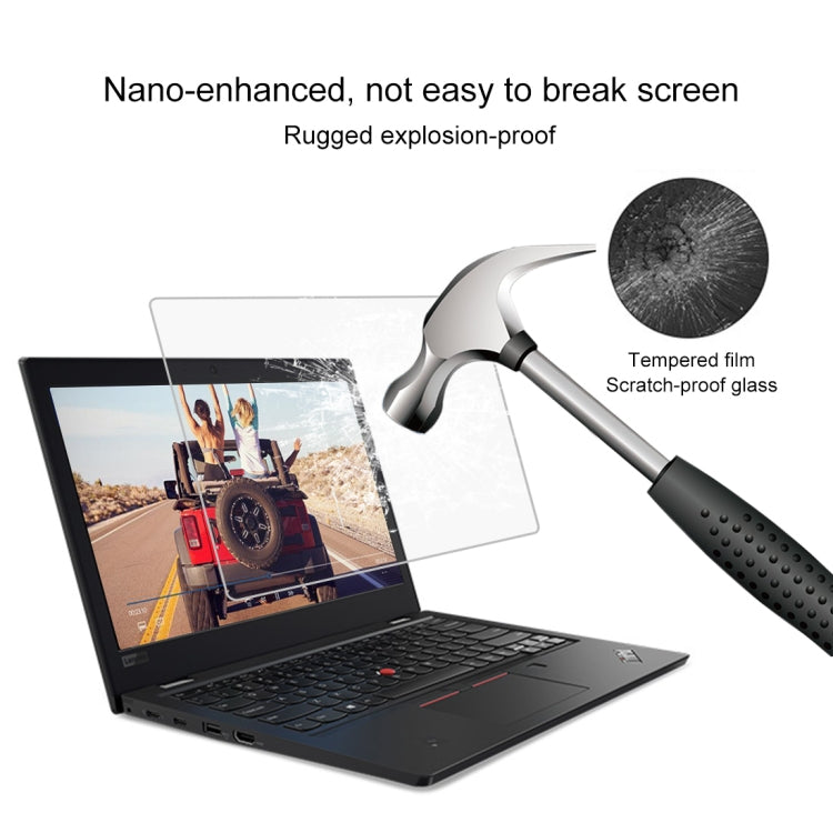 Pellicola in vetro temperato a schermo intero con durezza superficiale 0,4 mm 9H per Lenovo ThinkPad L380 Yoga 13,3 pollici, L380 Yoga