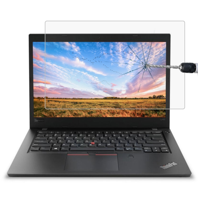 Pellicola in vetro temperato a schermo intero con durezza superficiale 0,4 mm 9H per Lenovo ThinkPad L480 14 pollici, Lenovo L480