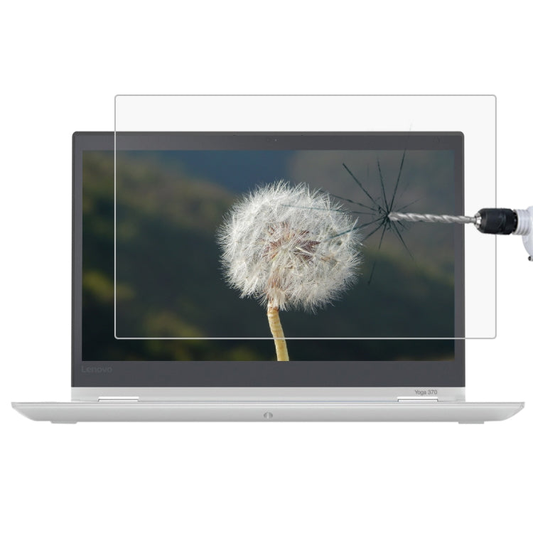 Pellicola in vetro temperato a schermo intero con durezza superficiale 0,4 mm 9H per Lenovo ThinkPad Yoga 370 13,3 pollici, Yoga 370