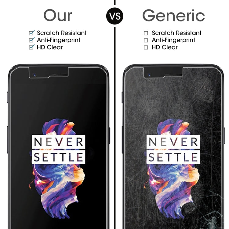 Per OnePlus 5 0,3 mm 9H Durezza superficiale 2,5D Pellicola per schermo in vetro temperato a schermo intero antideflagrante, For OnePlus 5