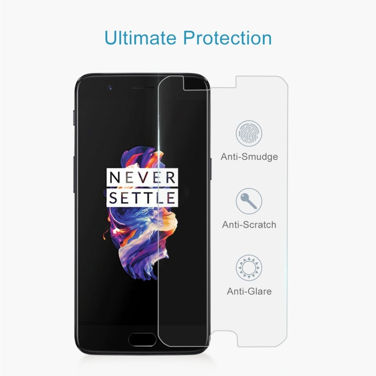 Per OnePlus 5 0,3 mm 9H Durezza superficiale 2,5D Pellicola per schermo in vetro temperato a schermo intero antideflagrante, For OnePlus 5