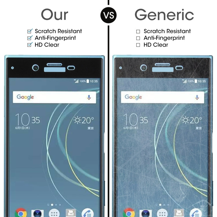 Per Sony Xperia XZs 0,33 mm 9H Durezza superficiale Proteggi schermo in vetro temperato curvo a schermo intero 3D, For Xperia XZs