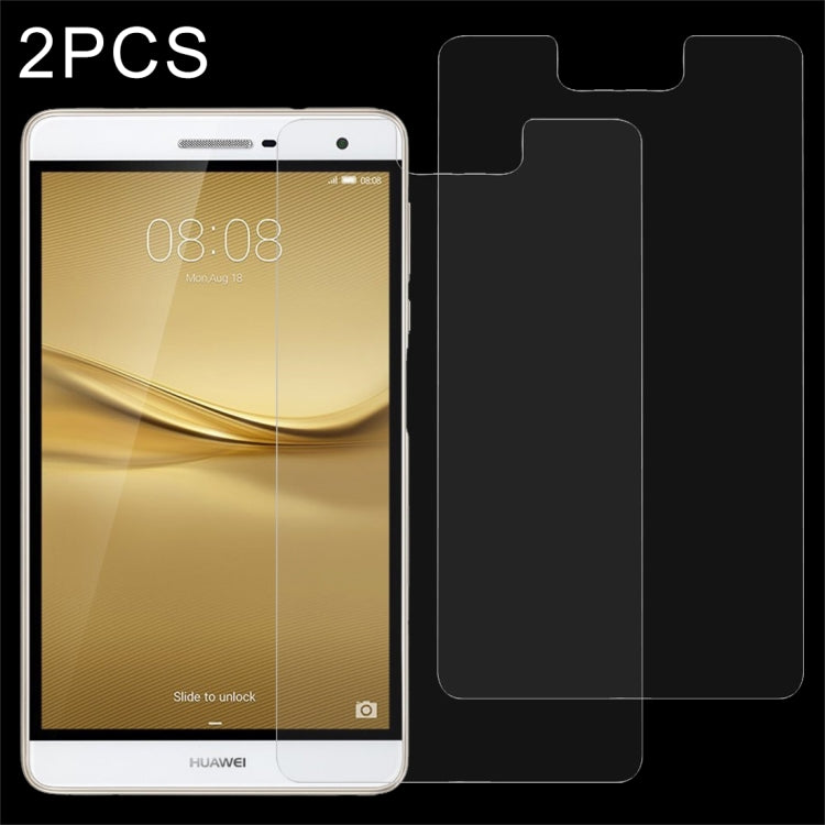 2 pellicole proteggi schermo in vetro temperato universale da 7 pollici con durezza superficiale 0,4 mm 9H, 2 PCS 7 inch