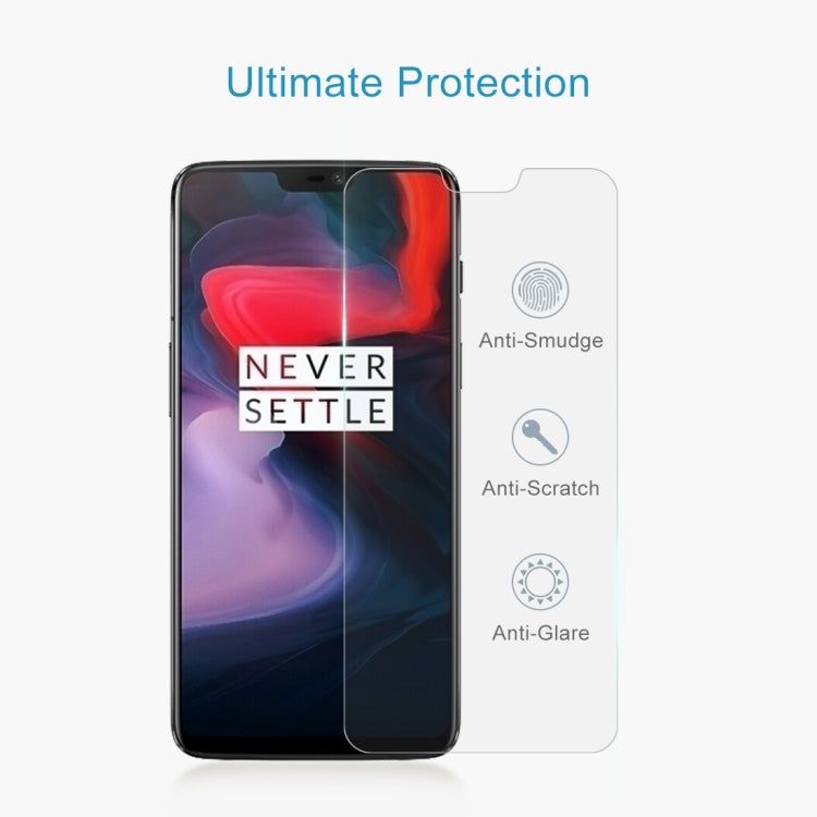 Pellicola in vetro temperato 9H 2.5D da 0,26 mm per OnePlus 6, For OnePlus 6 (100 PCS)