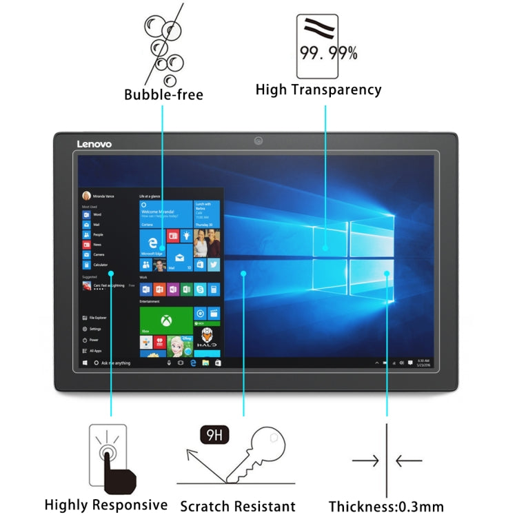 Pellicola vetro temperato per Lenovo Miix 5 0,3 mm 9H