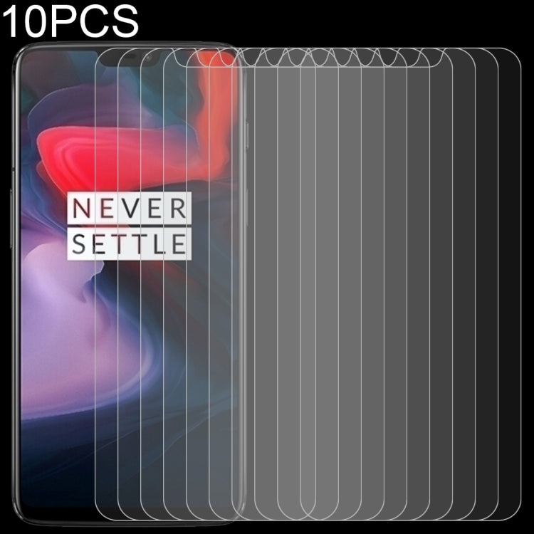 Pellicola in vetro temperato 9H 2.5D da 10 pezzi 0,26mm per OnePlus 6, For OnePlus 6 (10 PCS)