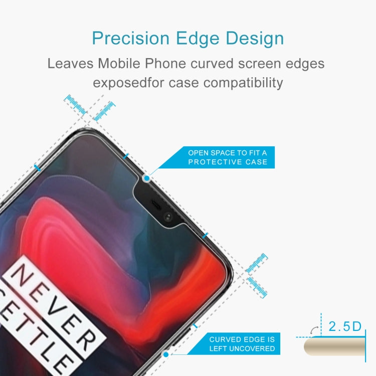 Pellicola in vetro temperato 9H 2.5D da 10 pezzi 0,26mm per OnePlus 6, For OnePlus 6 (10 PCS)