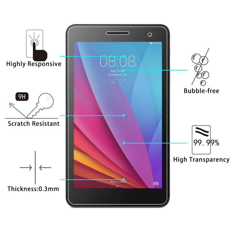 Pellicola in vetro temperato a schermo intero da 0,3 mm 9H per Huawei MediaPad T1 7.0, For MediaPad T1 7.0 (1pc)