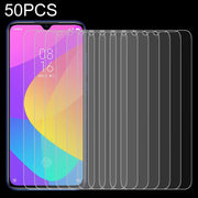 Pellicola in vetro temperato da 50 pezzi 0,26 mm 9H 2,5D per Xiaomi Mi CC9, For Xiaomi Mi CC9 (50 PCS)