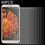 Pellicola in vetro temperato da 50 pezzi 0,26 mm 9H 2,5D per Huawei Y6 2018, senza confezione al dettaglio, For Y6 2018