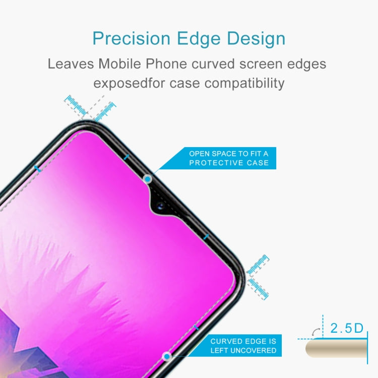 Pellicola in vetro temperato 0,26 mm 9H 2,5D per LG W30 Pro, For LG W30 Pro (0.26mm) (1PC)