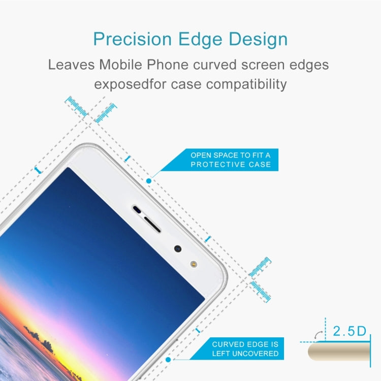 Per Huawei Y5 2017 0,3 mm 9H Durezza superficiale 2,5D Pellicola per schermo in vetro temperato a schermo intero antideflagrante, For Y5 2017 (1 PC)