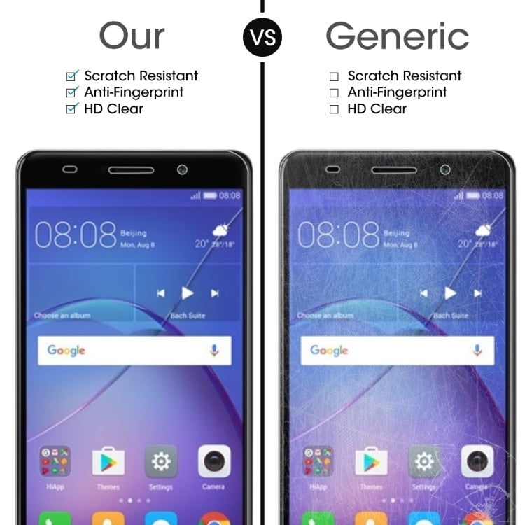 Per Huawei Y3 2017 0,3 mm 9H Durezza superficiale 2,5D Pellicola per schermo in vetro temperato a schermo intero antideflagrante, For Y3 2017 (1 PC)