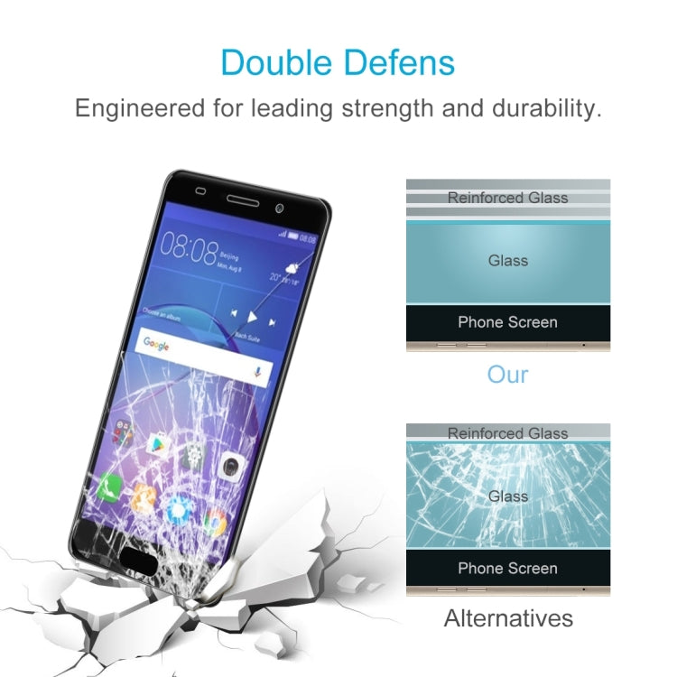 Per Huawei Y3 2017 0,3 mm 9H Durezza superficiale 2,5D Pellicola per schermo in vetro temperato a schermo intero antideflagrante, For Y3 2017 (1 PC)