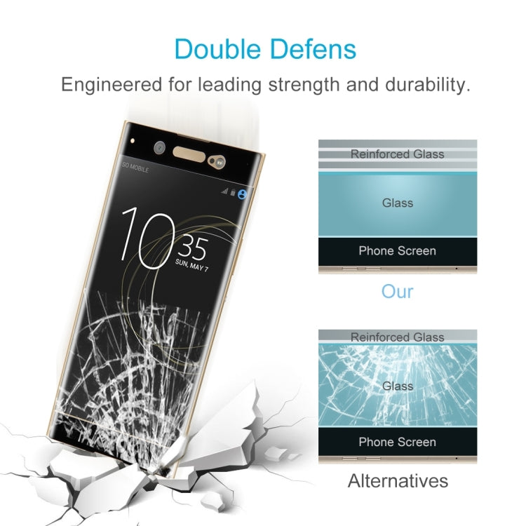 25 pezzi per Sony Xperia XA1 Ultra 0,33 mm 9H durezza superficiale protezione schermo in vetro temperato curvo 3D a schermo intero, For Sony Xperia XA1 Ultra