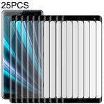 25 PZ Per Sony Xperia XZ3 0,3 mm 9H Durezza superficiale Pellicola in vetro temperato con bordo curvo 3D a schermo intero, For Sony Xperia XZ3