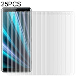 25 PZ Per Sony Xperia XZ3 0,3 mm 9H Durezza superficiale Pellicola in vetro temperato con bordo curvo 3D a schermo intero, For Sony Xperia XZ3