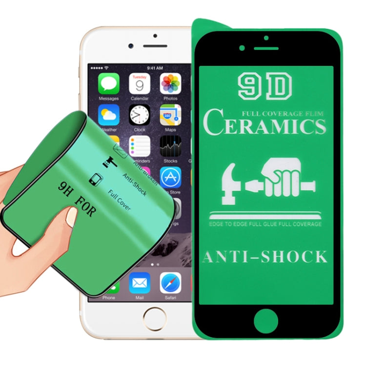 Pellicola in ceramica a copertura totale con colla completa 2.5D per iPhone 8/7/6s/6, For iPhone 8 / 7 / 6s / 6 (Black)(1 PC), For iPhone 8 / 7 / 6s / 6 (White)(1 PC)