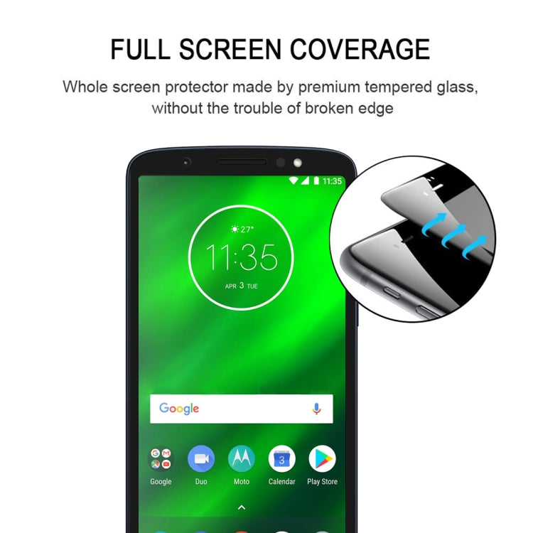 Pellicola proteggi schermo in vetro temperato con colla completa per Motorola Moto E5, For Motorola Moto E5